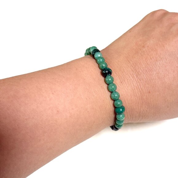 2/$20, Green Multi Stone Bracelet, Genuine Malachite, Nephrite & Chryocolla - Picture 7 of 9